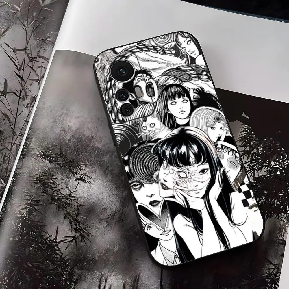 Tomie Junji Ito Horror Anime Phone Case For Xiaomi Redmi Note 13 14 10 12 Pro POCO X5 F4 F5 Pro 12 13 11T Lite Ultra Fundas Cove