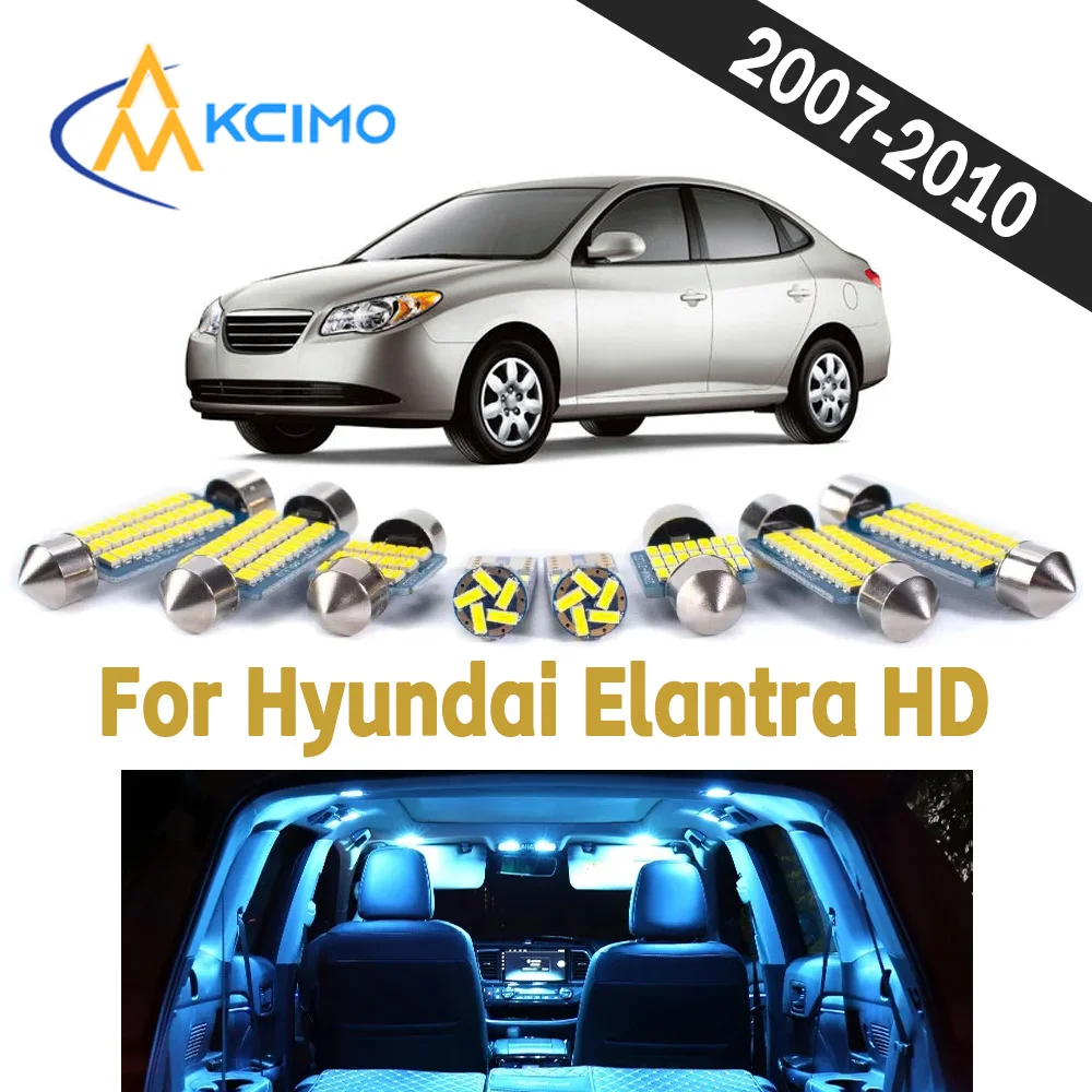 

Durable Auto Interior LED Light Kit For Hyundai Elantra HD 2007-2010 CANBUS Bright Wear Resistant Vehicle Indoor Lighting Bulbs