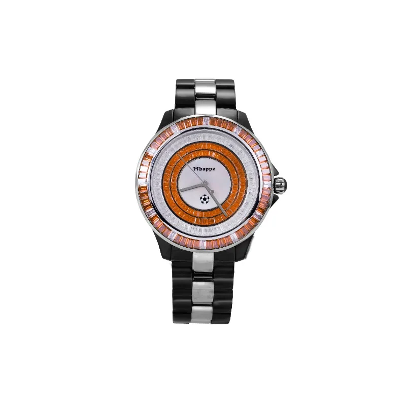 Mbappe STARS Series Quartz Watch for Men and Women, Mineral Glass Dial, Plastic Case and Steel Bezel, Fashionable Gift