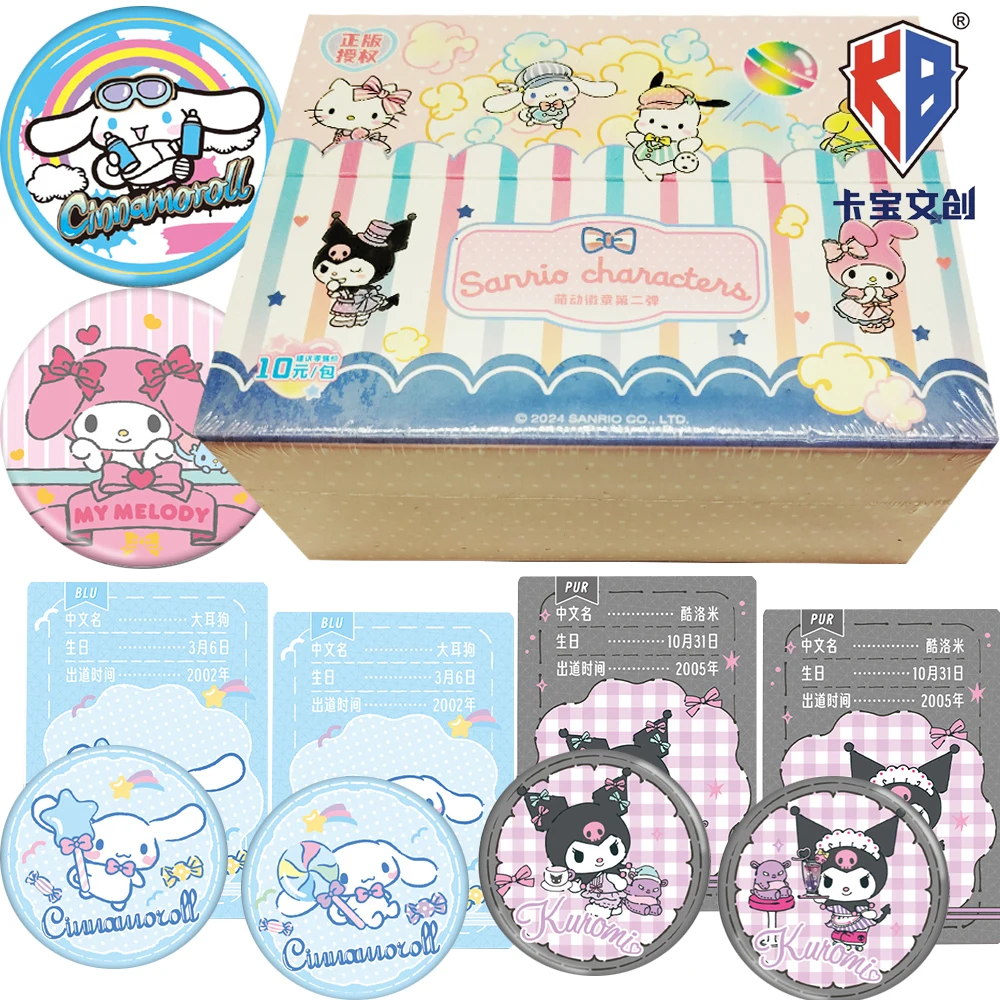 

Genuine KABAO Sanrio Cartoon Cards Leisure and Wonderful Time Anime Figure Healing Badge Accessory Collection Children Toy Gifts