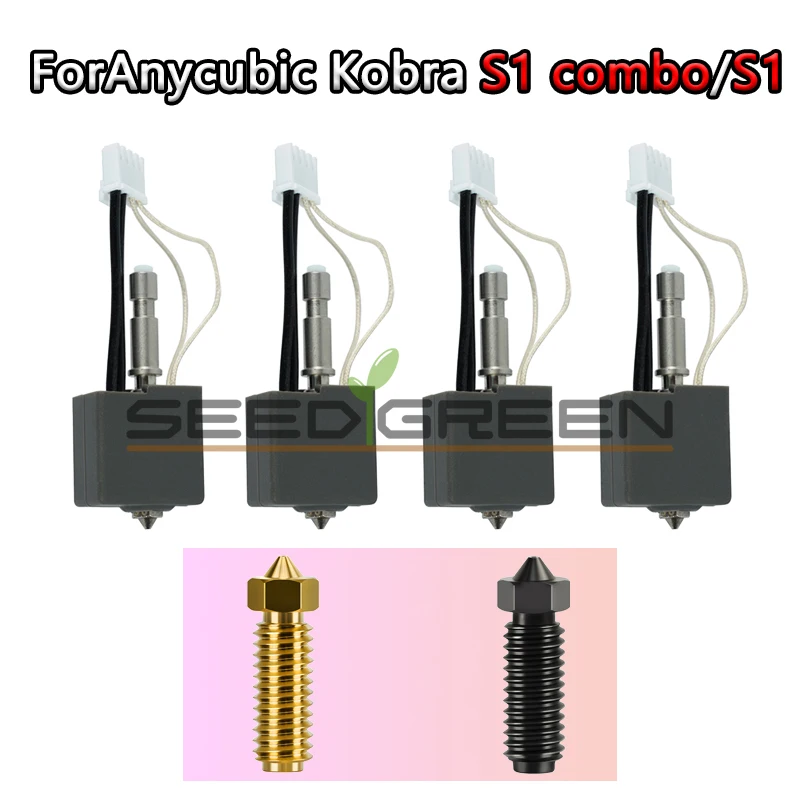 

Для Anycubic Kobra S1 Hotend Kobra S1 Combo Hot End Kit для Anycubic Kobra S1 Сопло Печатающая головка S1C Аксессуары для 3d-принтеров