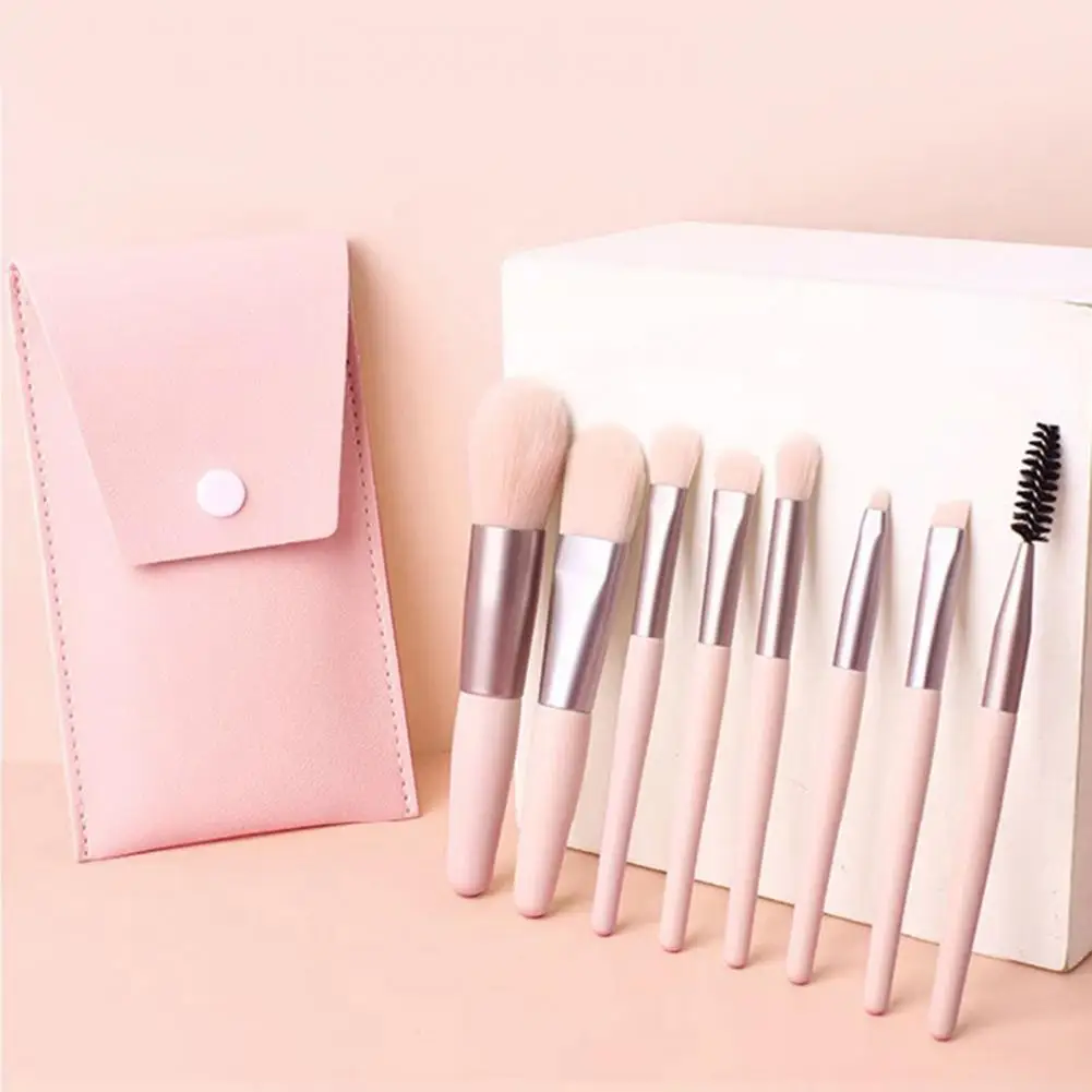 Pennello per trucco portatile Set di pennelli per trucco professionale con custodia portatile per evidenziatore fard in polvere in polvere per applicazioni