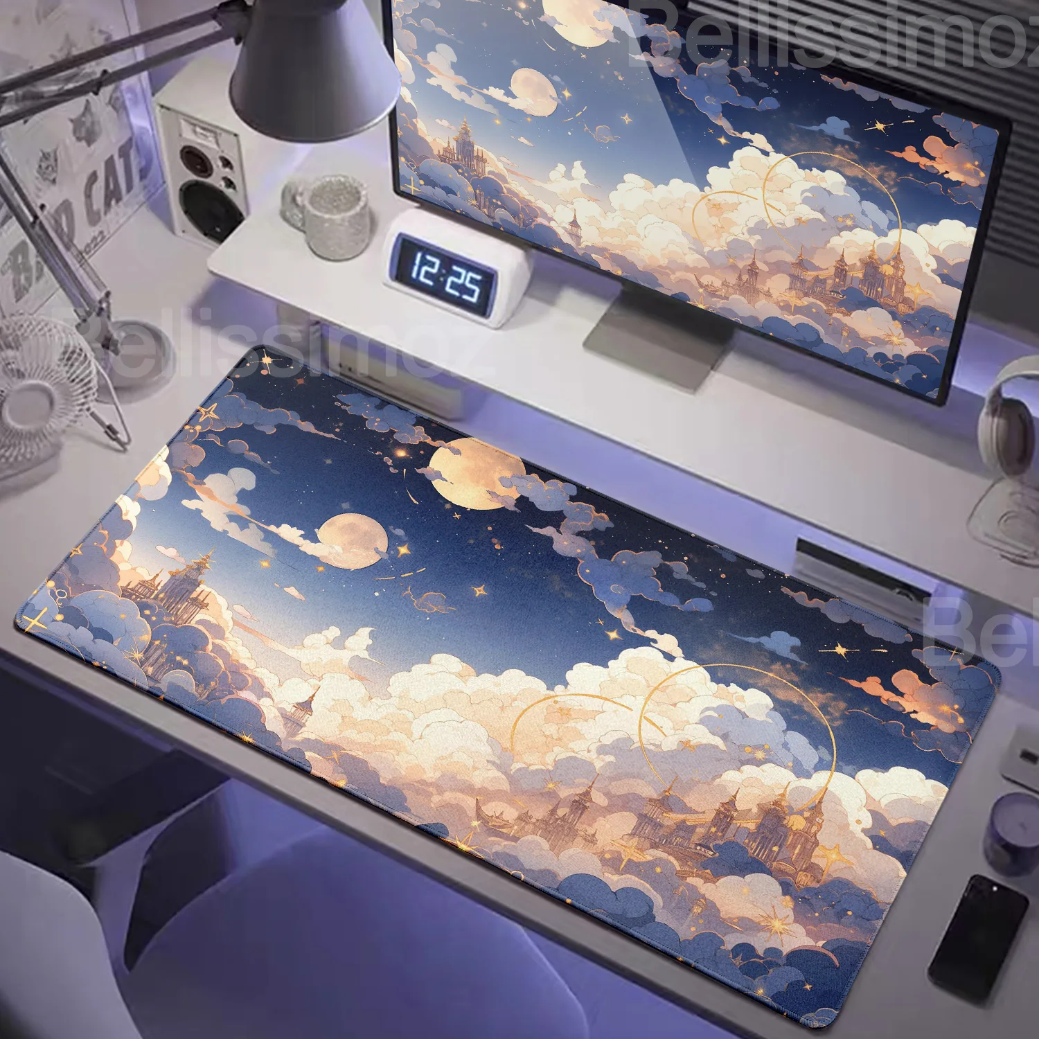 Schattige Wolk Grote Muismat Blauwe Gaming Muismat Gamer Toetsenbord Muismatten Tapijt Anti-Slip Laptop Rubberen Computer Tafel Mat