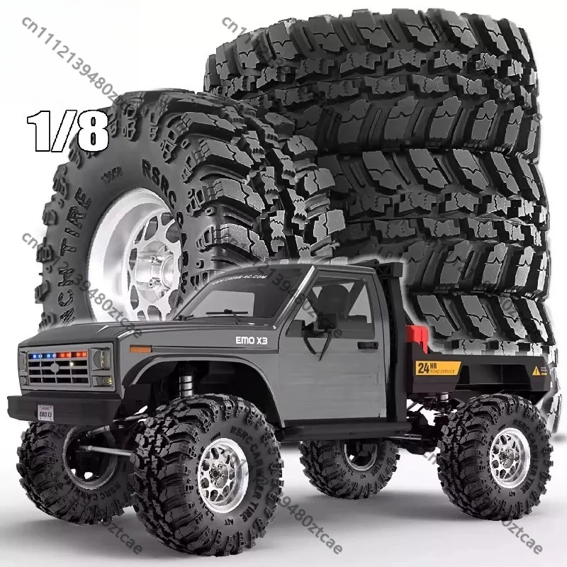 Scale Metal Wheel And Tire Set R317 Pattern Rubber Tyre For RC Off Road Simulation Crawler Truck Upgrade Modification Parts