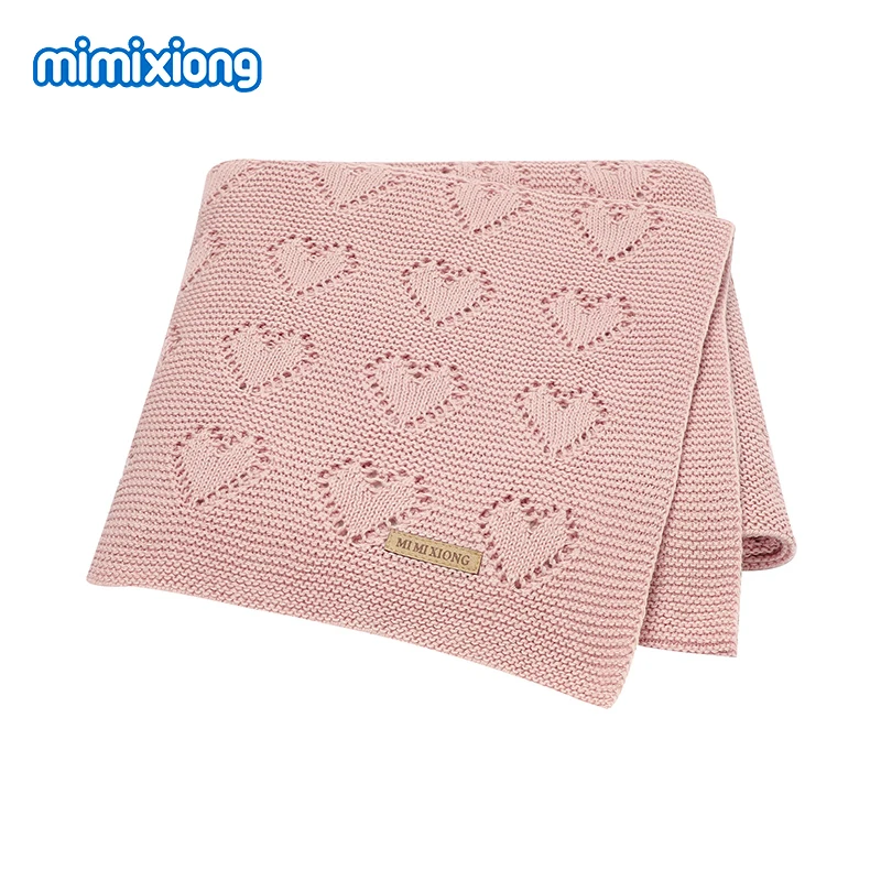 Baby Decken Neugeborenen Baumwolle Swaddle Wrap 100*80cm Floral Gestrickte Infant Jungen Mädchen Krippe Cellular Kleinkind Kinder Erhalt quilts