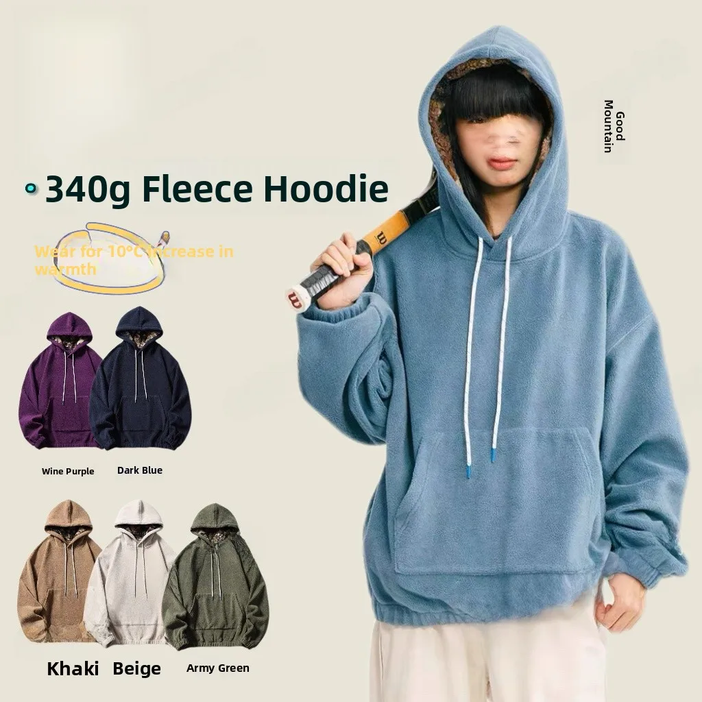 

Мужская толстовка-худи для активного отдыха, теплая, утепленная, для осени и зимы, повседневная, с камуфляжным принтом