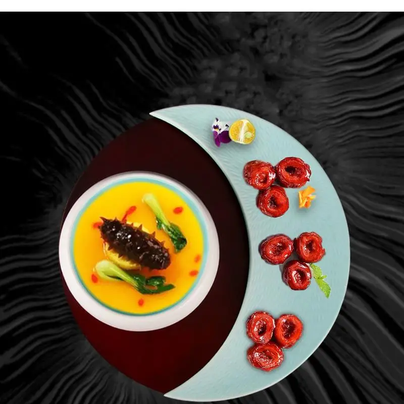 

Retro Tableware Ceramic Cold Dish Combination Bowl Japanese Restaurant Specialties Special-Shaped Sushi Plate