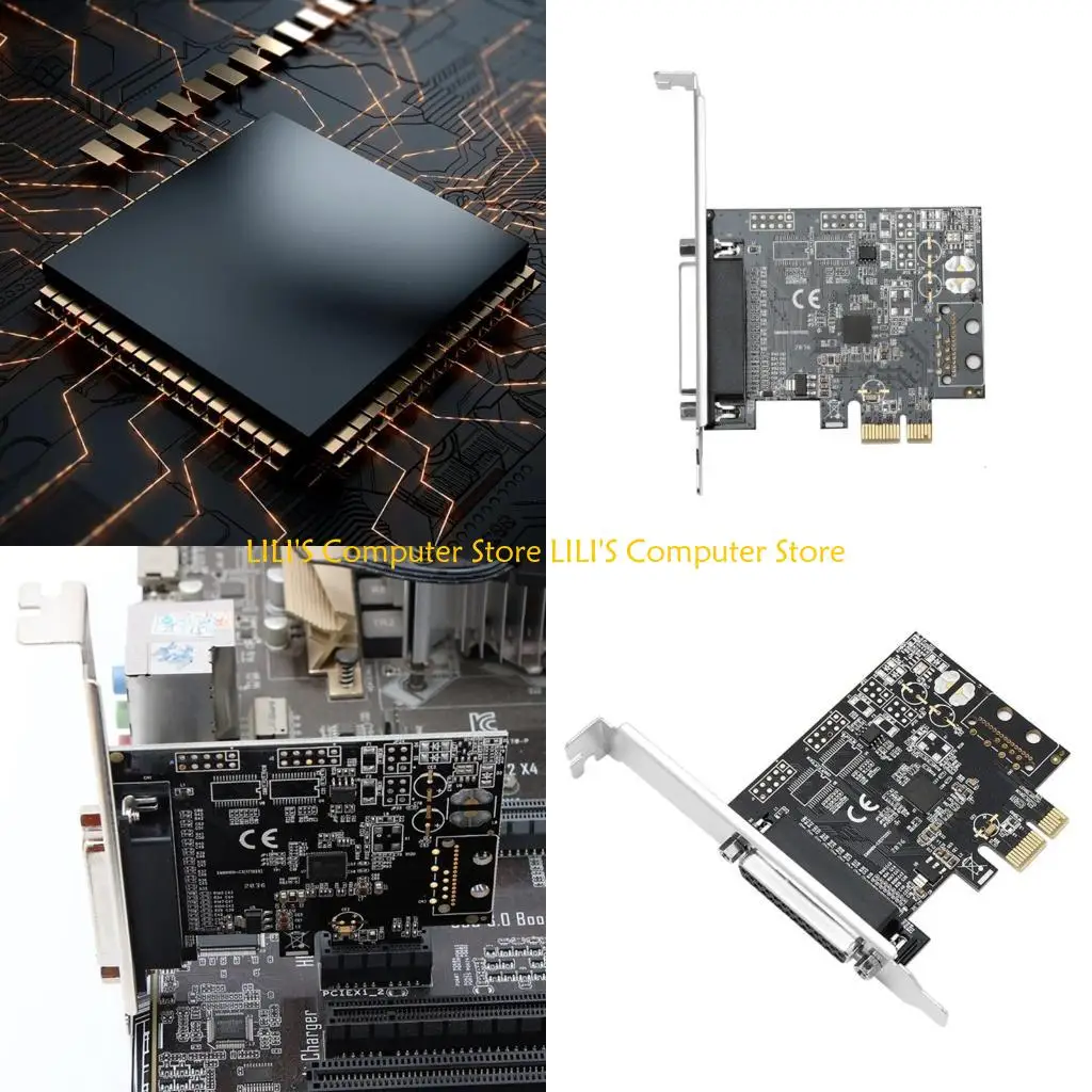 

A52B PCIe to Parallel Expansion Card PCI Express to 25pin Printer LPT Parallel Port Adapter AX99100 Chip for PC