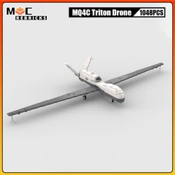 MOC Building Blocks High-Tech MQ4C Navy's Anti-Submarine Warfare Patrol Drone Assembly Military Weapon Model Kid's Bricks Toys