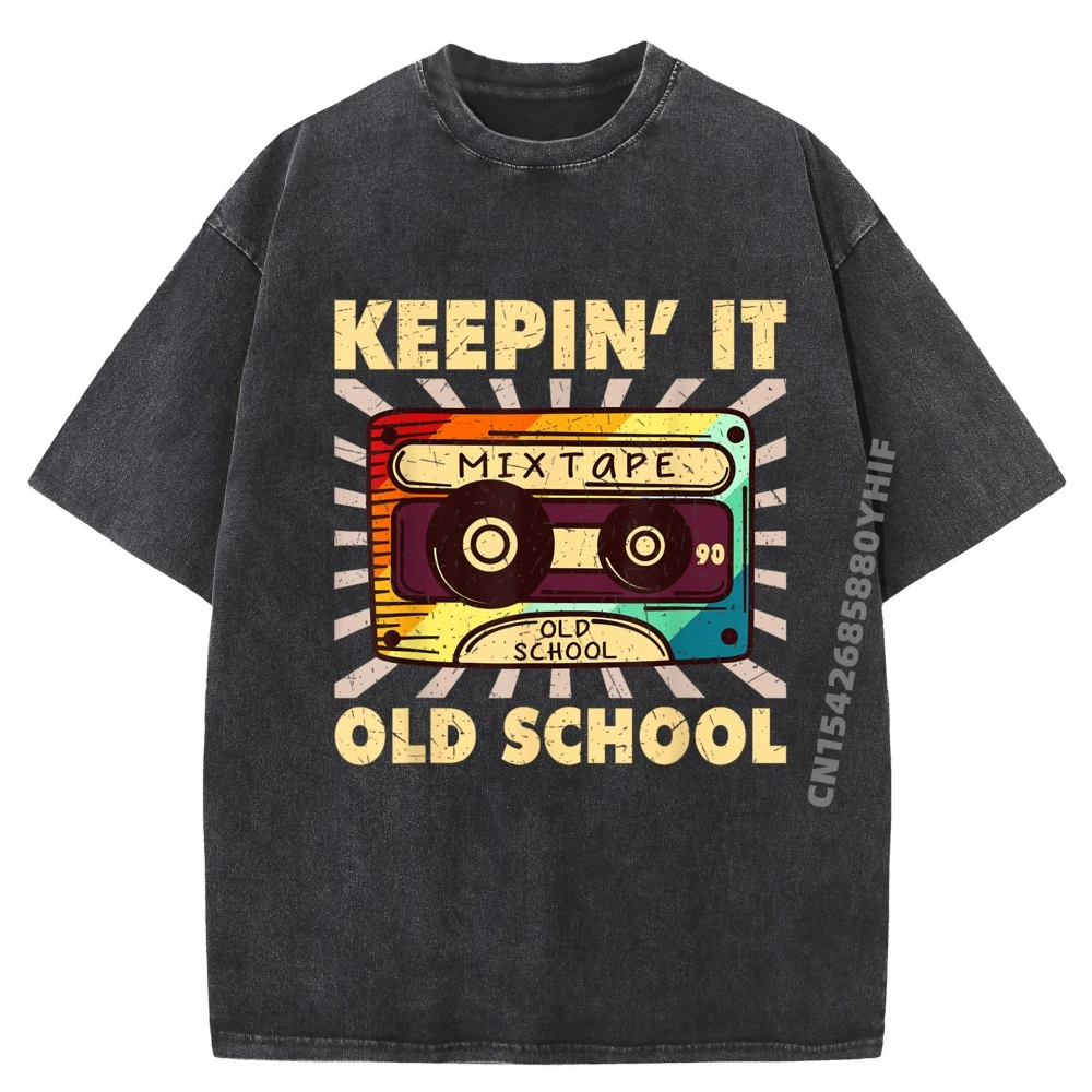 

Old School 80s 90s Mixtape Оптовая продажа футболок 100 шт. Мужская одежда Винтажная стираная рубашка Повседневная уличная одежда Топы