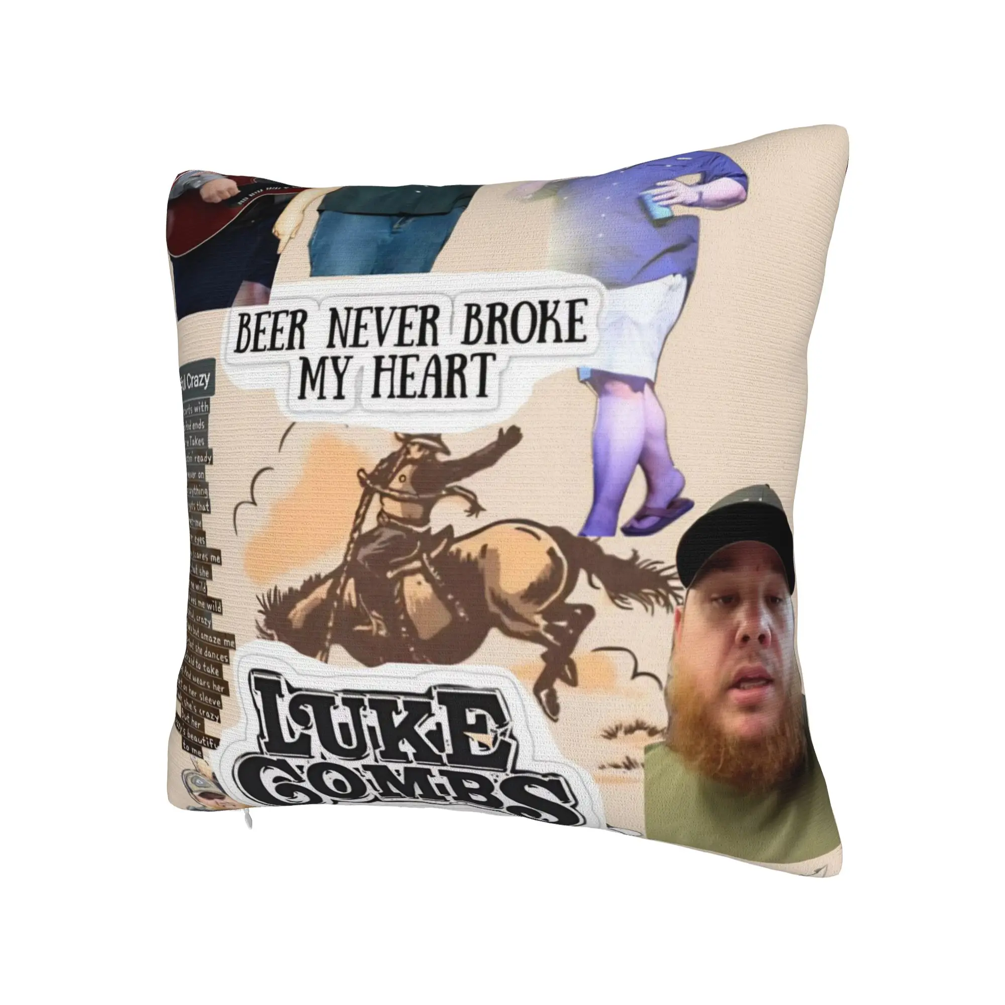 Decorative Pillowcases  Lukes Combs Tour 2026 Merchandise Home  Pillow Case Cover Square Multi Size