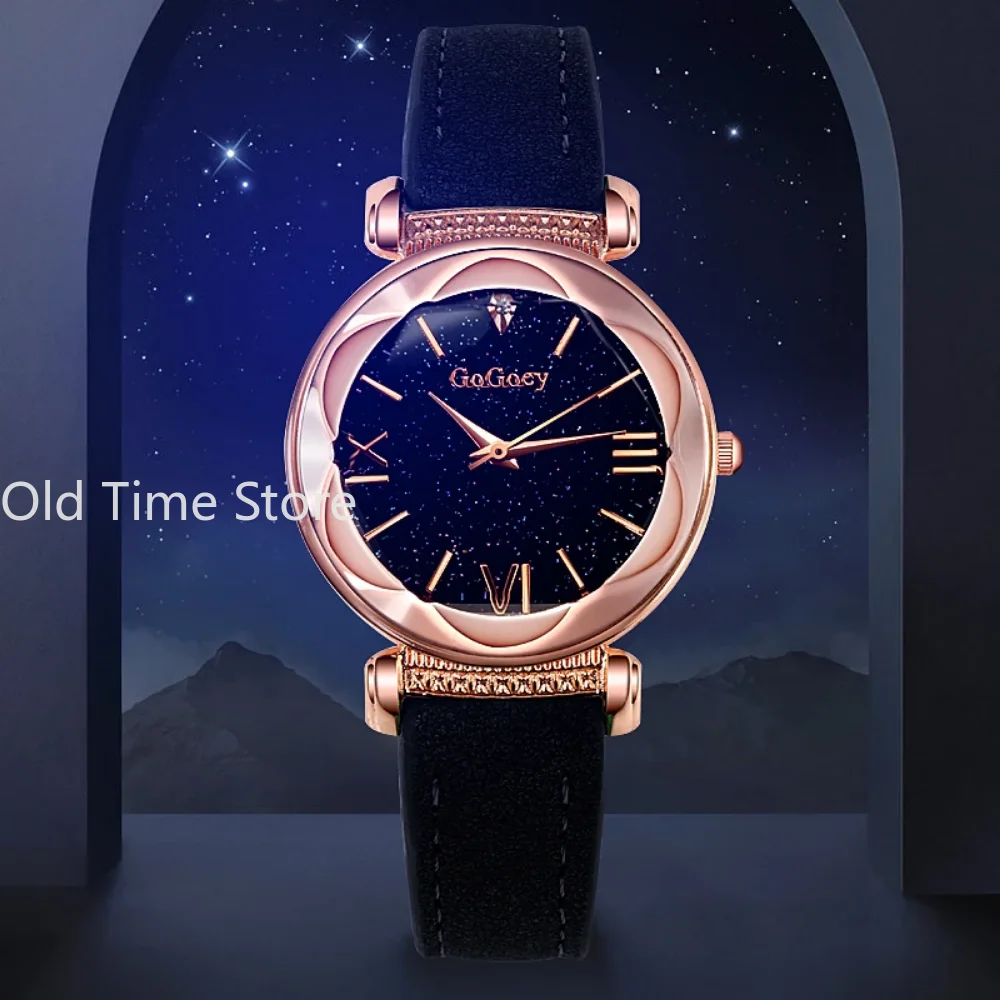 Reloj vacío de estrella para mujer, pulsera de pétalos de celebridades web, cinturón de ciruela, relojes femeninos