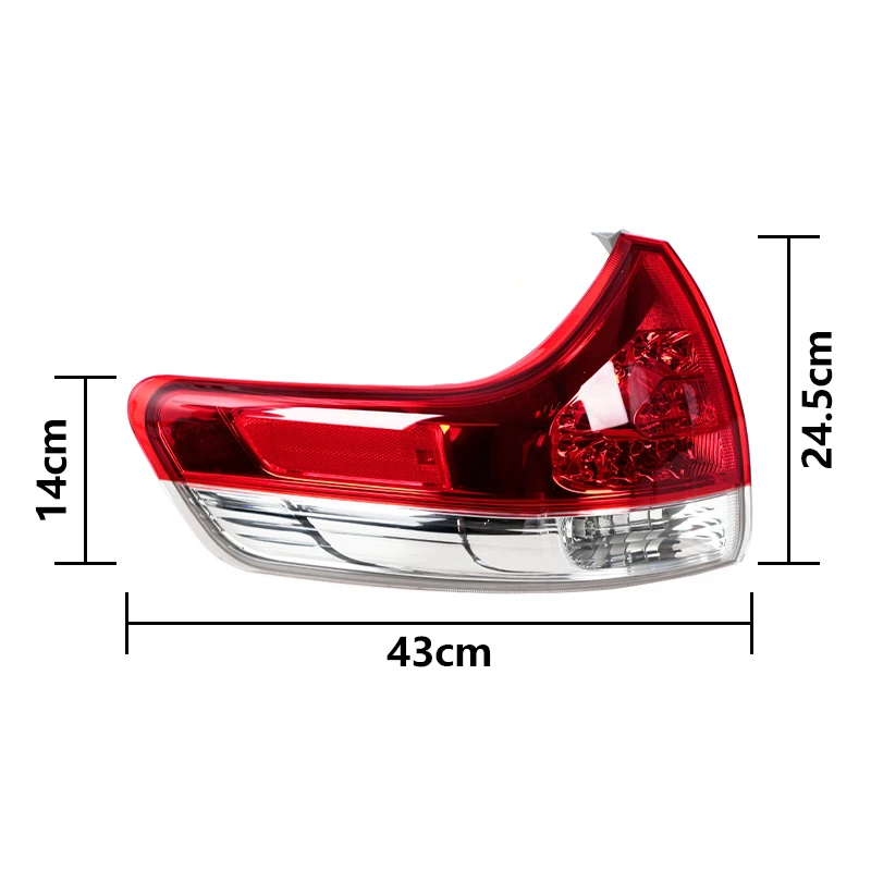 Para toyota sienna 2011 2012 2013 2014 luz traseira do carro girando piscando luz de ré luz de freio luz de sinal de aviso