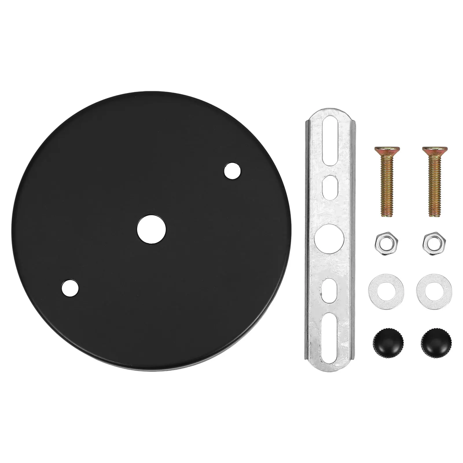 

3 Sets Black Round Vintage Canopy Kit Iron Ceiling Light Plate Cover Mounting Hardware For Chandelier Pendant Lights Flush Mount