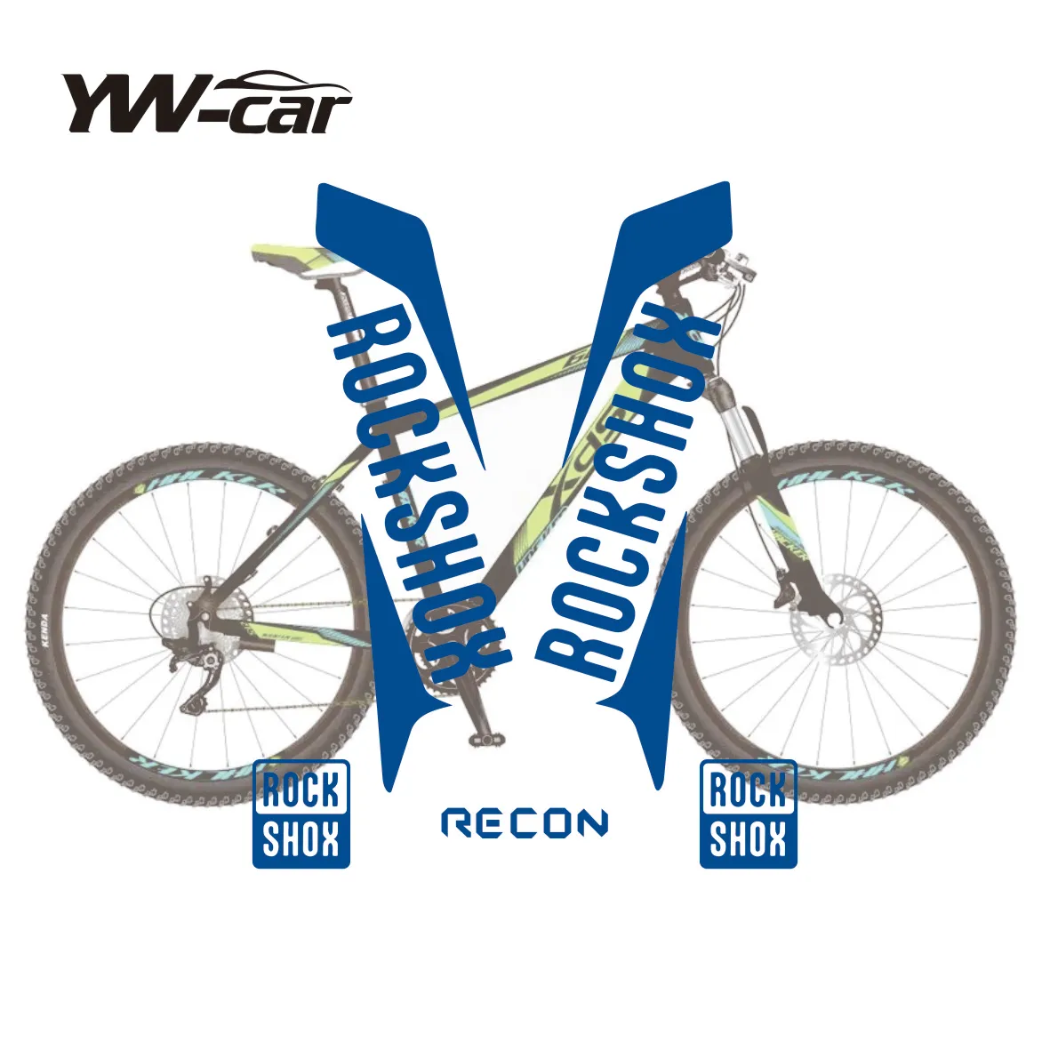 

RockShox RECON/PIKE Style Fork Decals - Mountain Bike Front Fork Stickers | 18cm×8cm Vinyl Decals for MTB Fork Customization