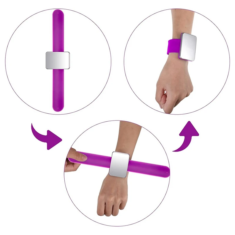 سوار معصم مغناطيسي لمصفف الشعر ، سوار معصم بدبوس ، جدائل معصم مع مشط بنتيل ، مشبك بلاستيكي ، 3 form ، 6 ks