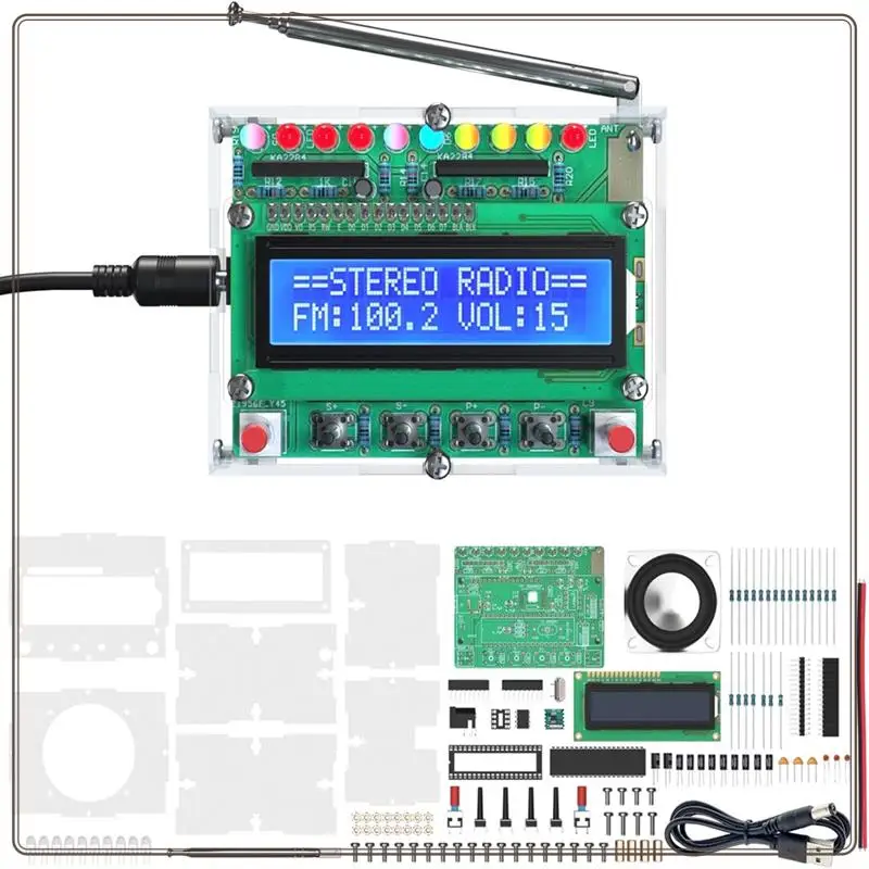 Надежный FM-радио комплект DIY паяльные проекты радио для обучения STEM образование идеальный подарок для семьи и друзей, FM-радио