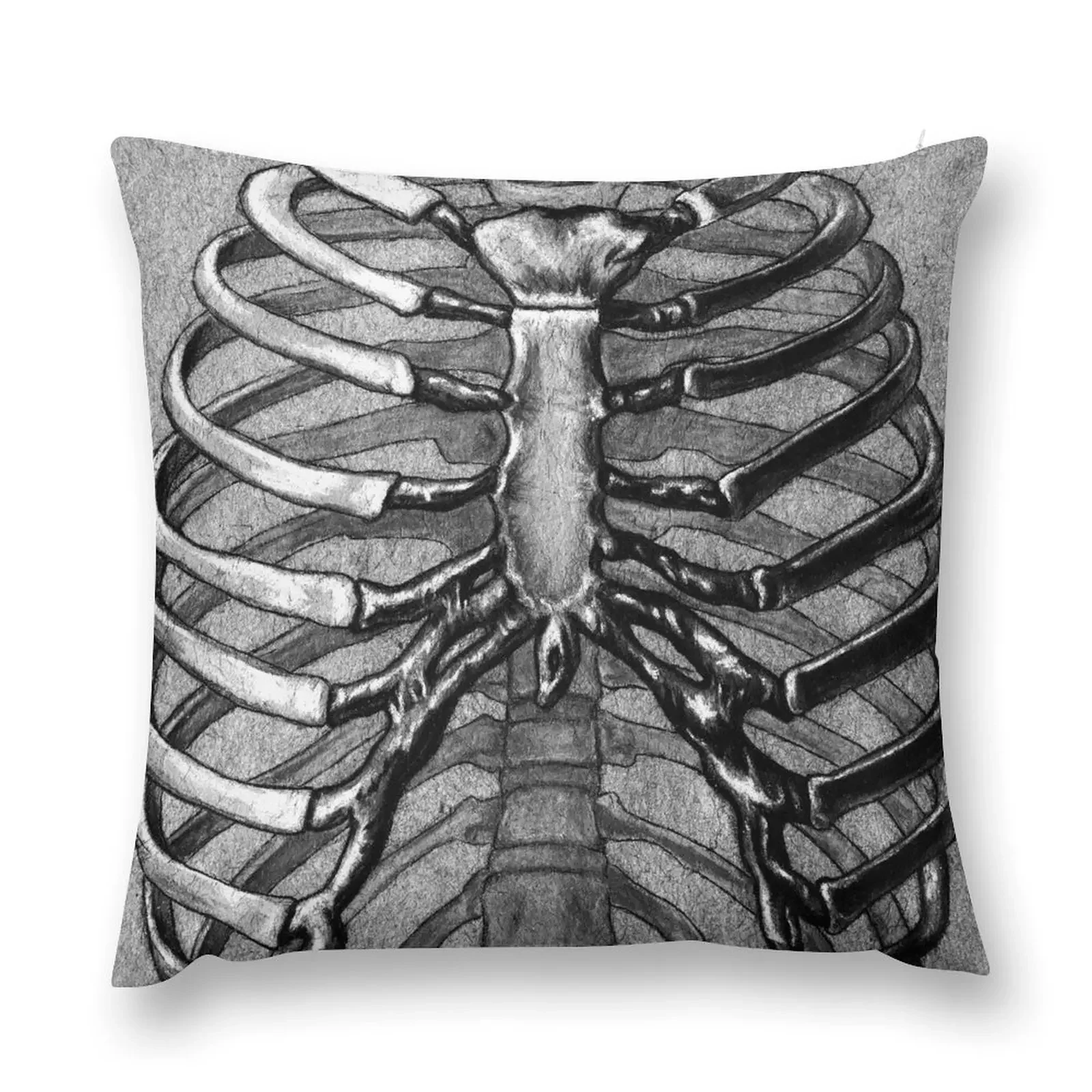 

Black and White Skeleton Rib Cage Throw Pillow luxury home accessories Couch Cushions christmas pillow case pillow