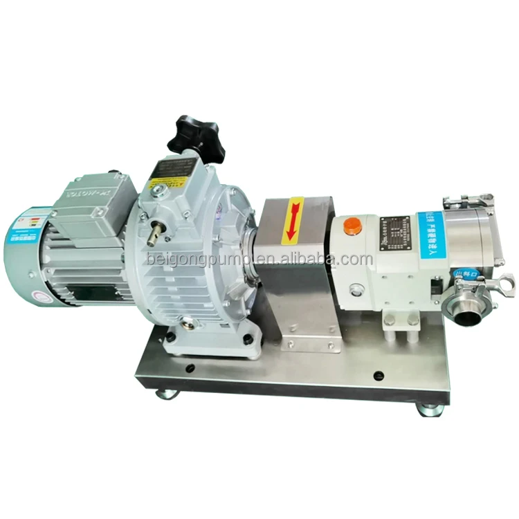 Stainless Steel Sanitary Food Grade Rotary Lobe Pump By Manufacturer For Seasonings Meat Beer Molasses Sauce Honey Syrup