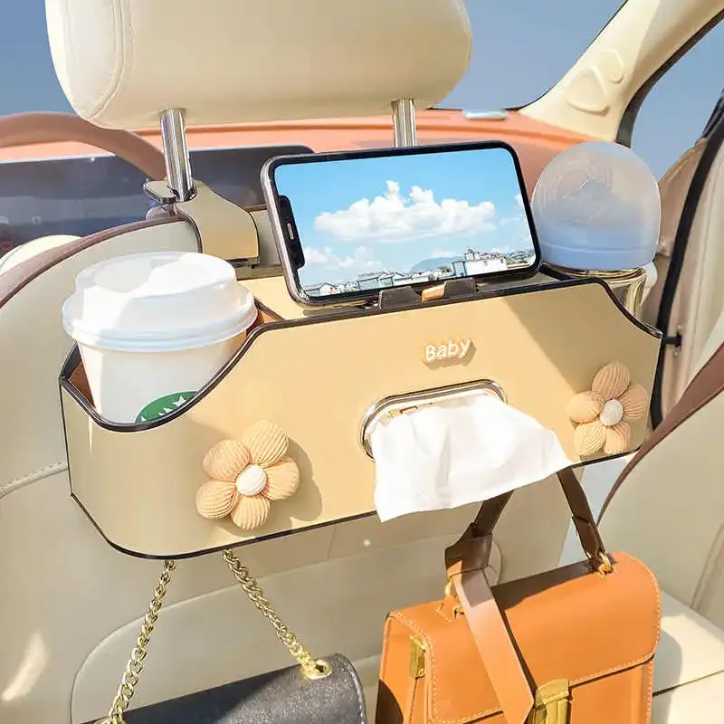 منظم السيارة، حقيبة تخزين مقعد السيارة متعددة الوظائف، مقاومة للماء، منظم مقعد السيارة، حقيبة القمامة #3