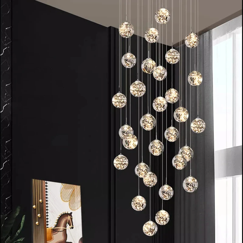 New models Nordic  Home Decoration Stair Chandelier Living room and Dining room Pendant Lights  Ceiling light indoor Lighting