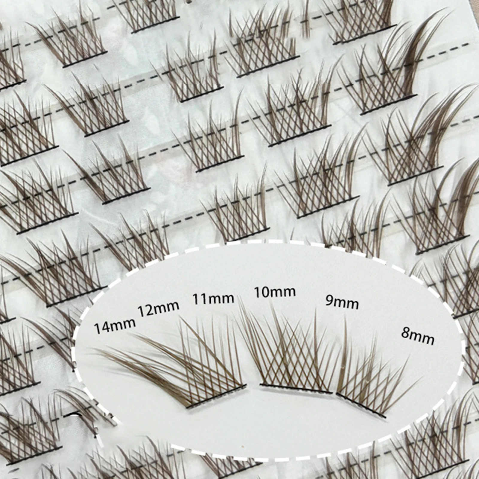 Black Tea Brown False Eyelashes Extension Soft Curly Realistic Natural Charming Cosplay Lashes for Women Girls Daily Party Use