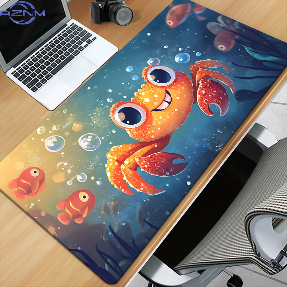 1pc of Adorable Crab Design High-Definition Printed Desk Pad, Versatile XXL Mousepad, Suitable for Gaming Keyboards And Office C
