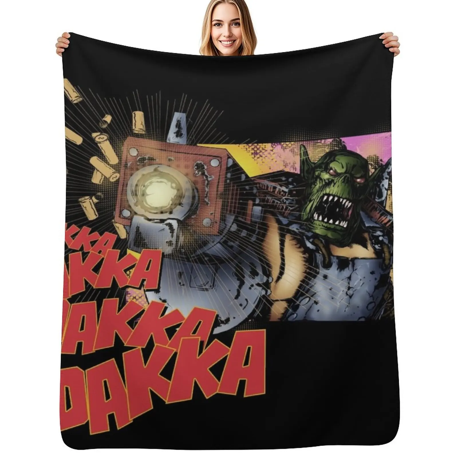

Dakka Dakka Orc Throw Blanket Retros Plaid on the sofa Luxury Brand Thermals For Travel Blankets