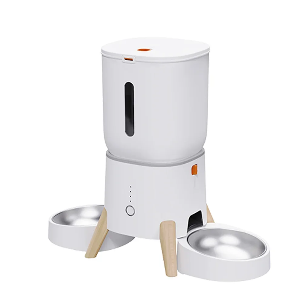 

Programmable Automatic Pet Feeder With APP Remote Control Custom Voice Recorder For Cats And Dogs Multi-Pet Use