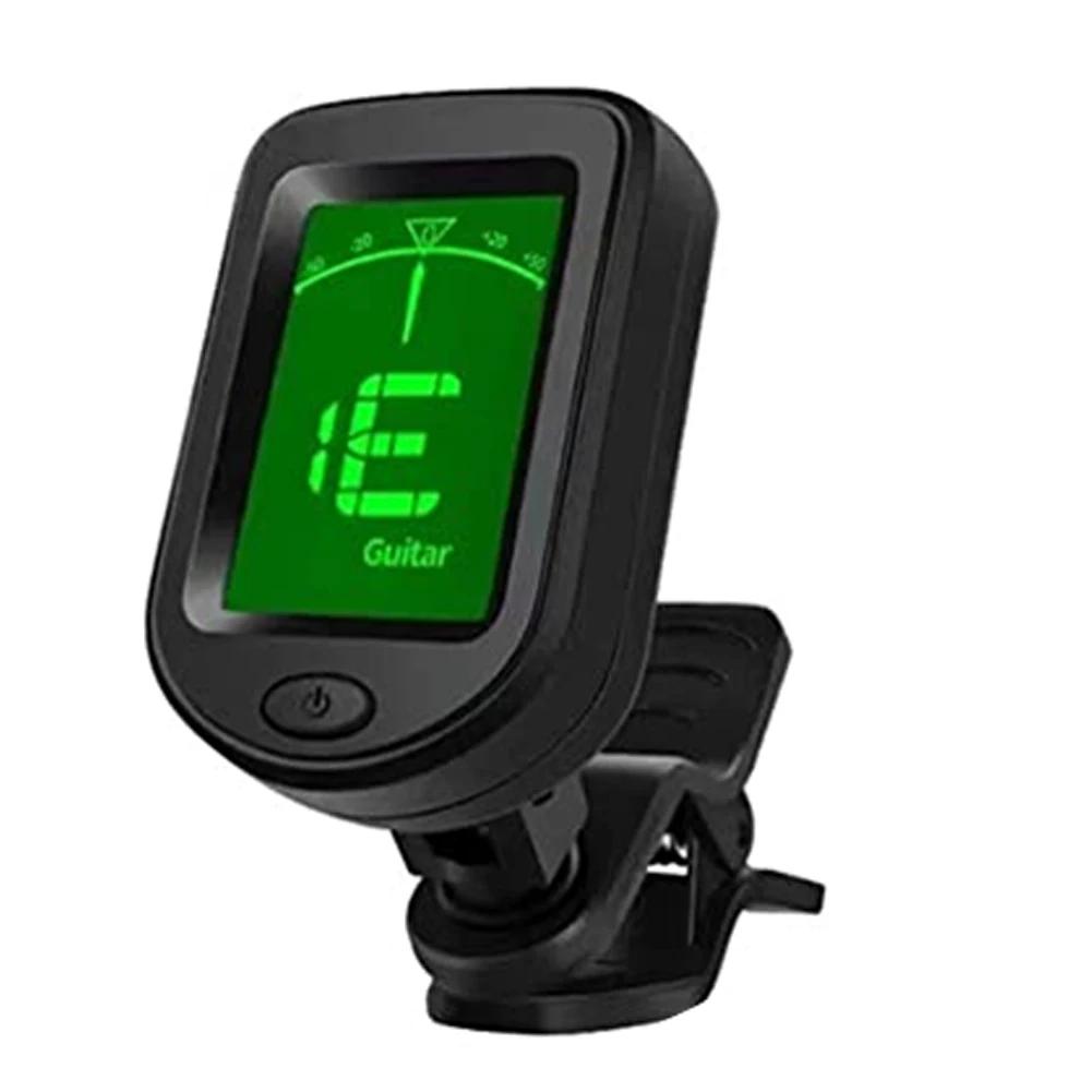 LCD Display Guitar Tuner Digital Clip-On Tone Tuner Clip On Guitar Tuner for Guitar/Bass/Violin/Ukulele Chromatic Tuning Modes