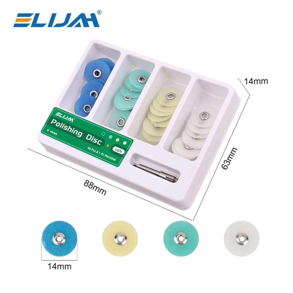 ELIJAH 80/40Pcs/Box Dental Composite Polishing Discs RA for Low Speed Handpiece High-Efficiency Teeth Polish Consumables