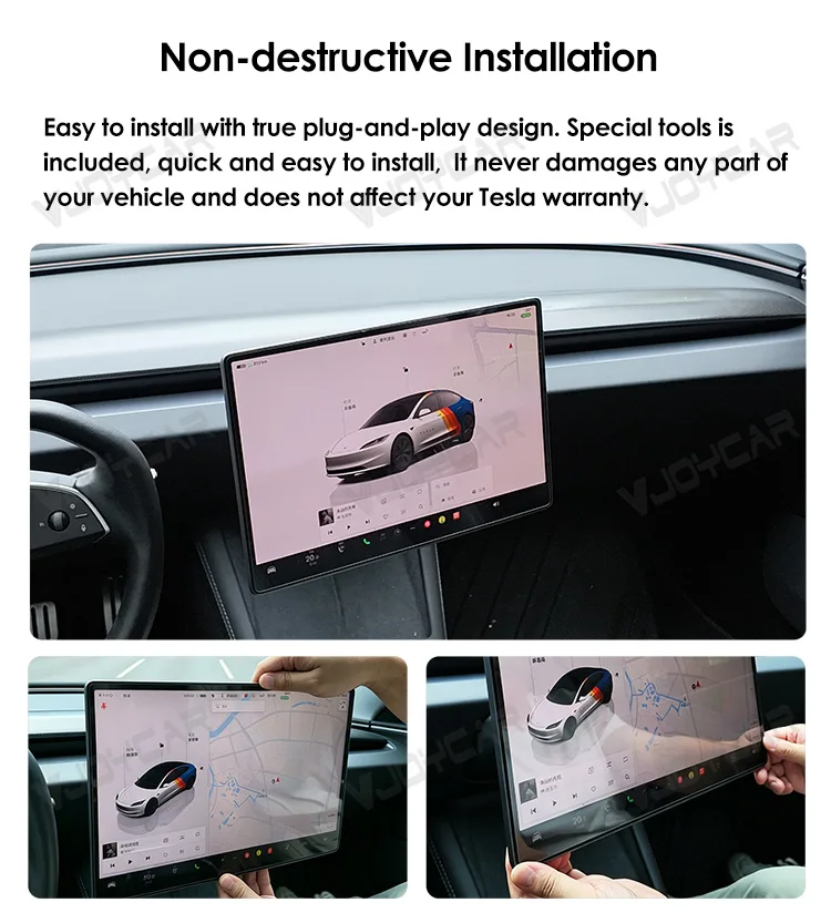 Vjoycar 2026 Newest Screen Rotation Bracket for Tesla Model 3 Y 3 Highland Y Juniper YL 4-Direction Adjustment Rotating Holder