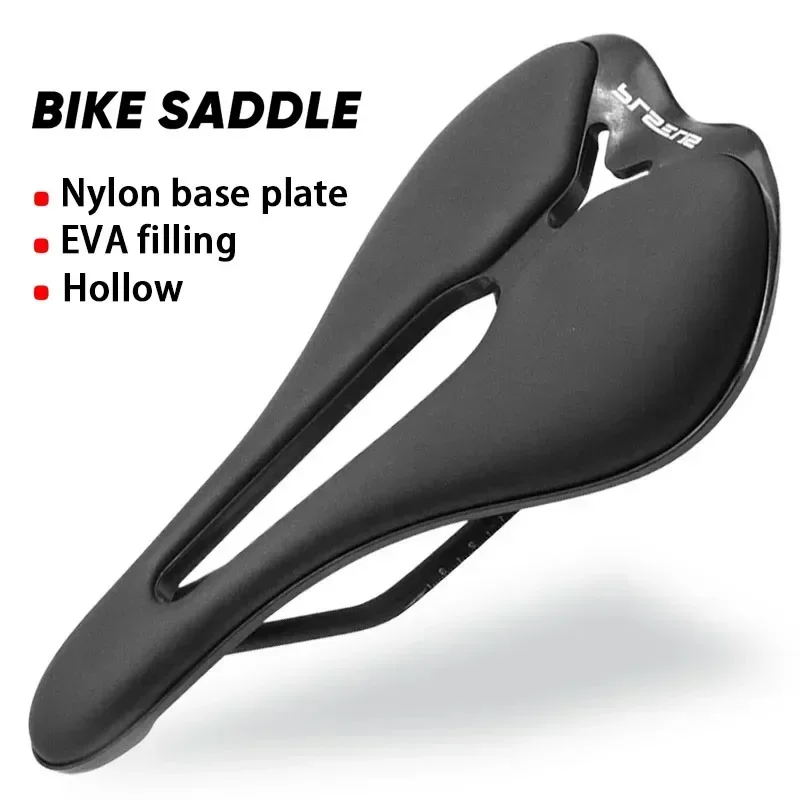 Bicycle Saddle MTB Mountain Road Bike Seat Hollow Comfortable Cycling Cushion PU Leather Silicone Soft Shockproof Bicycle Saddle