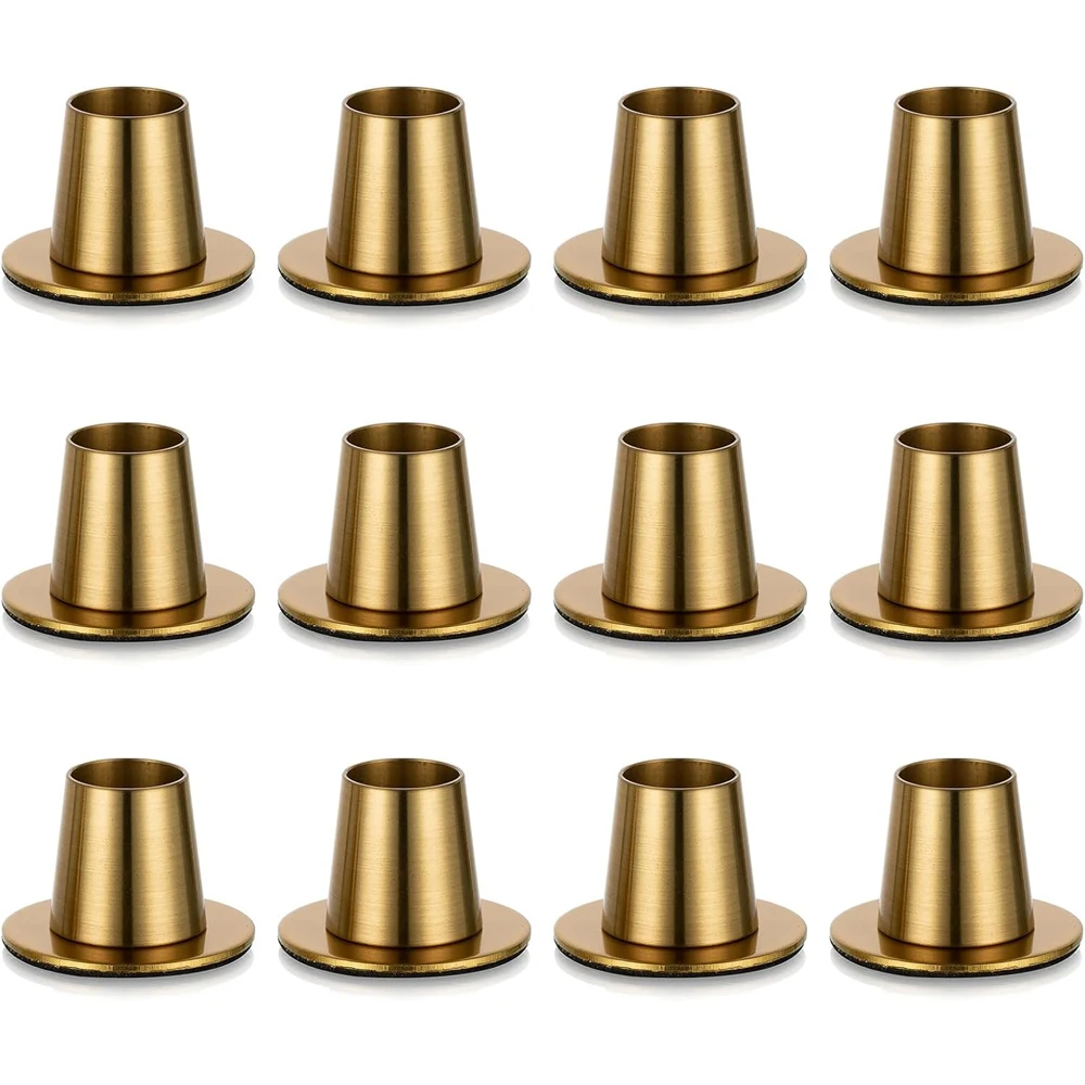 Kerzenständer, Kerzenhalter, goldene Kerzenständer, konische Halter, kleiner Kerzenhalter aus Metall für Kerzenständer und konische Kerzen, modern
