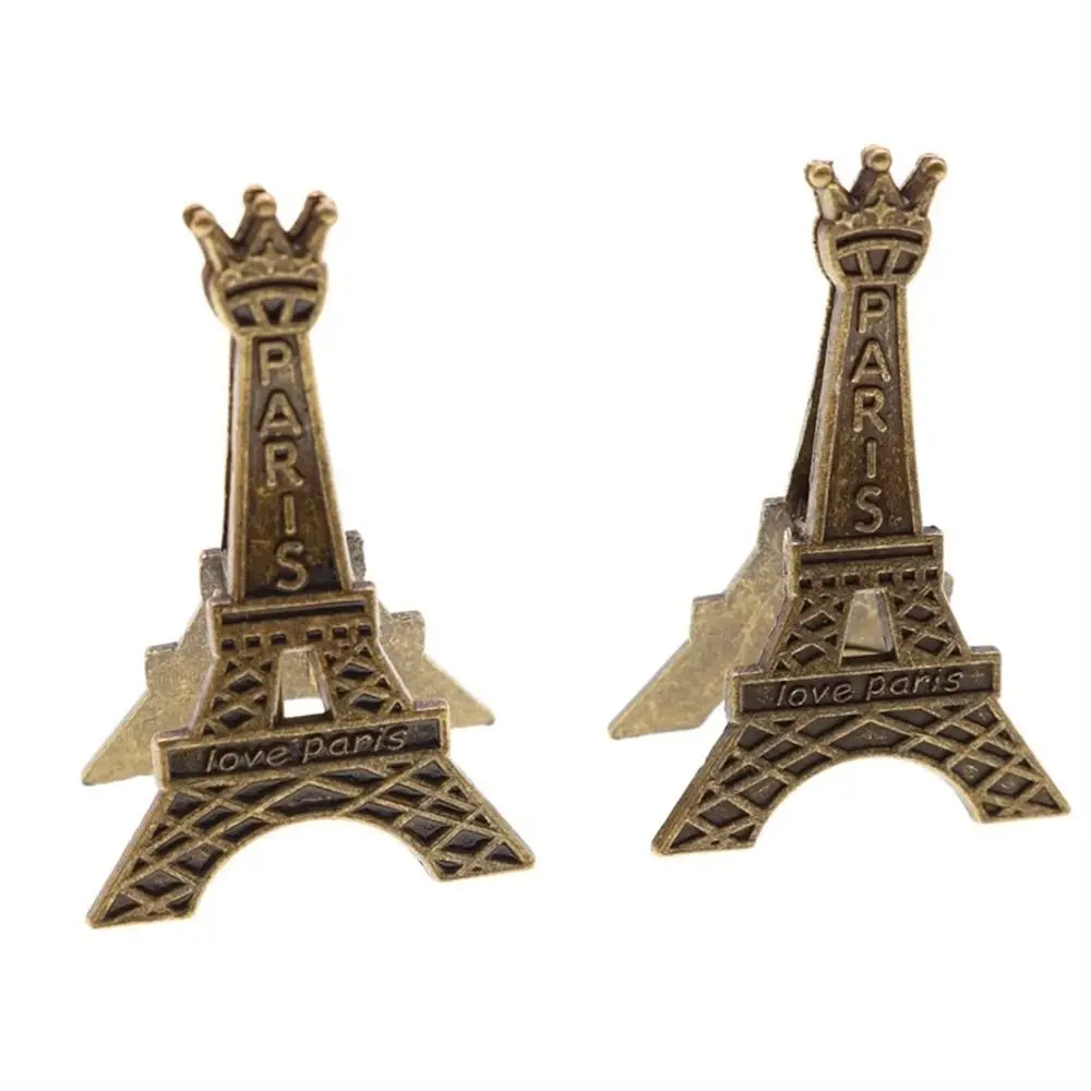 School Wedding Seats Clip Name Card Retro Style Photo Decoration Picture Clip Holder Memo Clip Eiffel Tower Clip Paper Clip