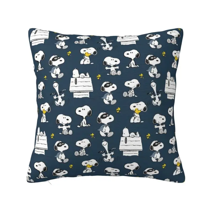 Custom S-Snoopys Cartoon Pattern Pillow Case 40x40cm Cushions Cover Square Pillowcase