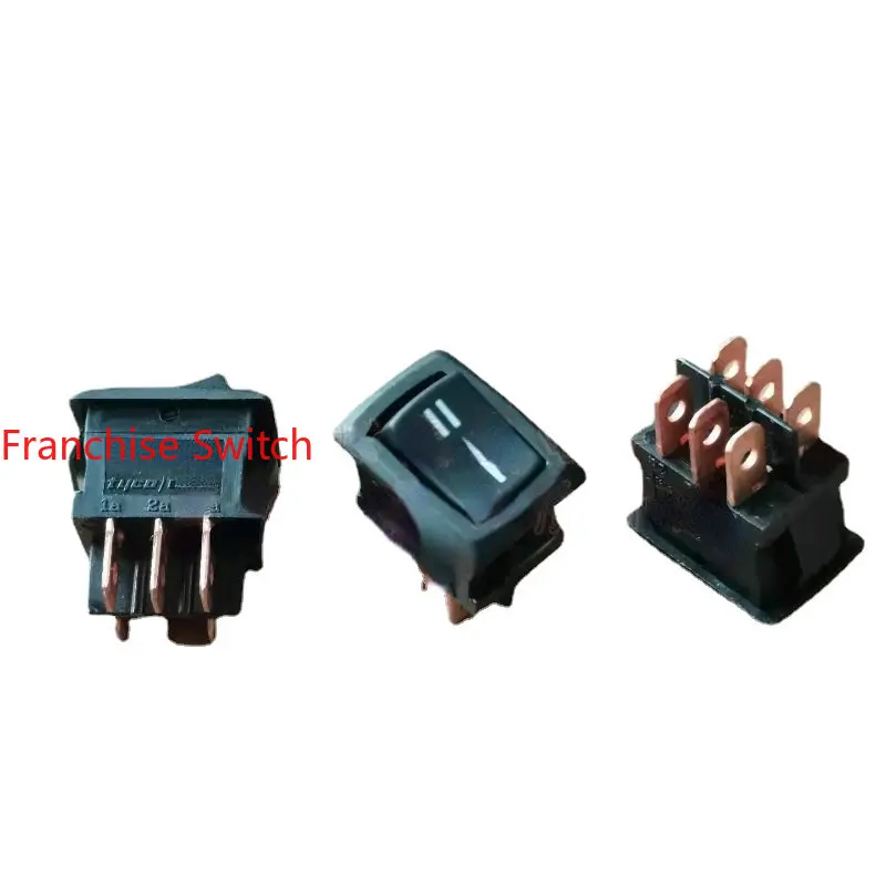 10PCS Ship Type Switch Rocker  6-pin 2-speed 6A250V Power  Hole 13 * 19MM