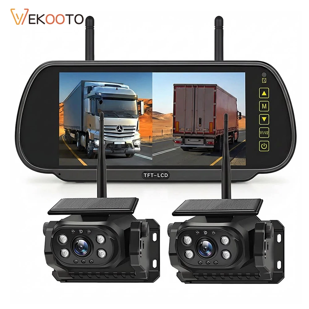 9600mAh Battery Magnetic Solar Wireless Backup Camera 7