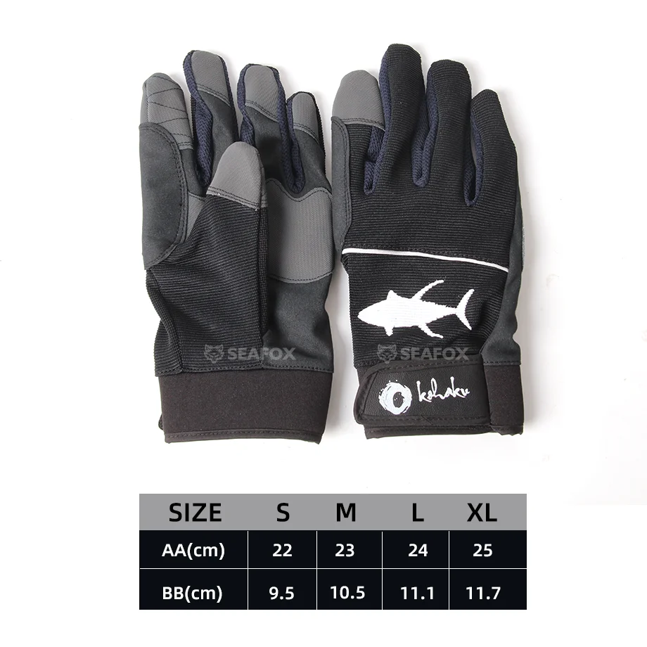 Guantes de pesca impermeables poliéster dedos cerrados