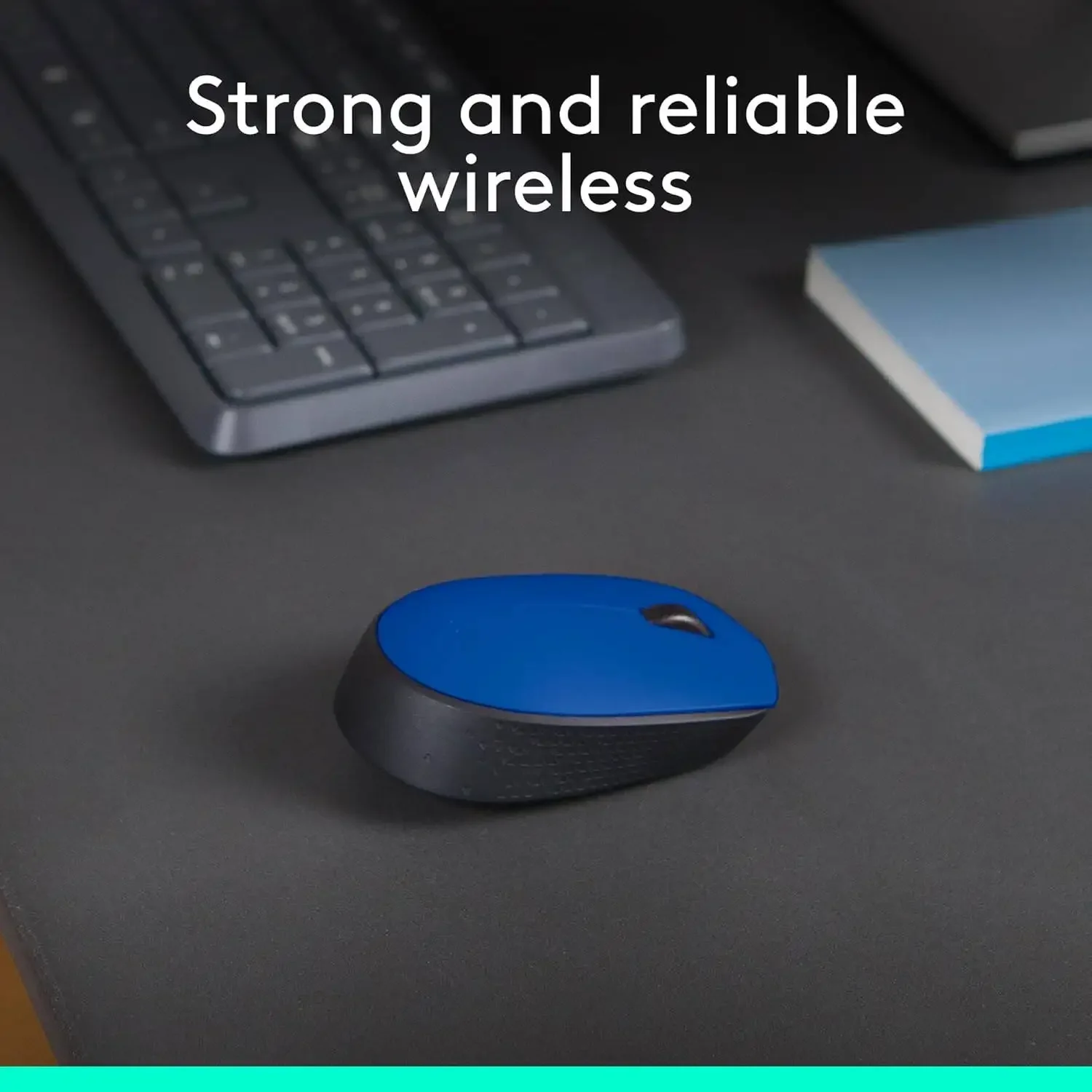 لوجيتك M170 M-Series ماوس لاسلكي للكمبيوتر الشخصي، ماك، الكمبيوتر المحمول، 2.4 جيجا هرتز مع جهاز استقبال USB صغير، عمر البطارية 12 شهرًا