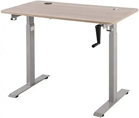 

- Crank Adjustable Height Standing Desk, Adjustable Sit to Stand up Desk,Home Office Table, Computer Table, Portable Writing Des