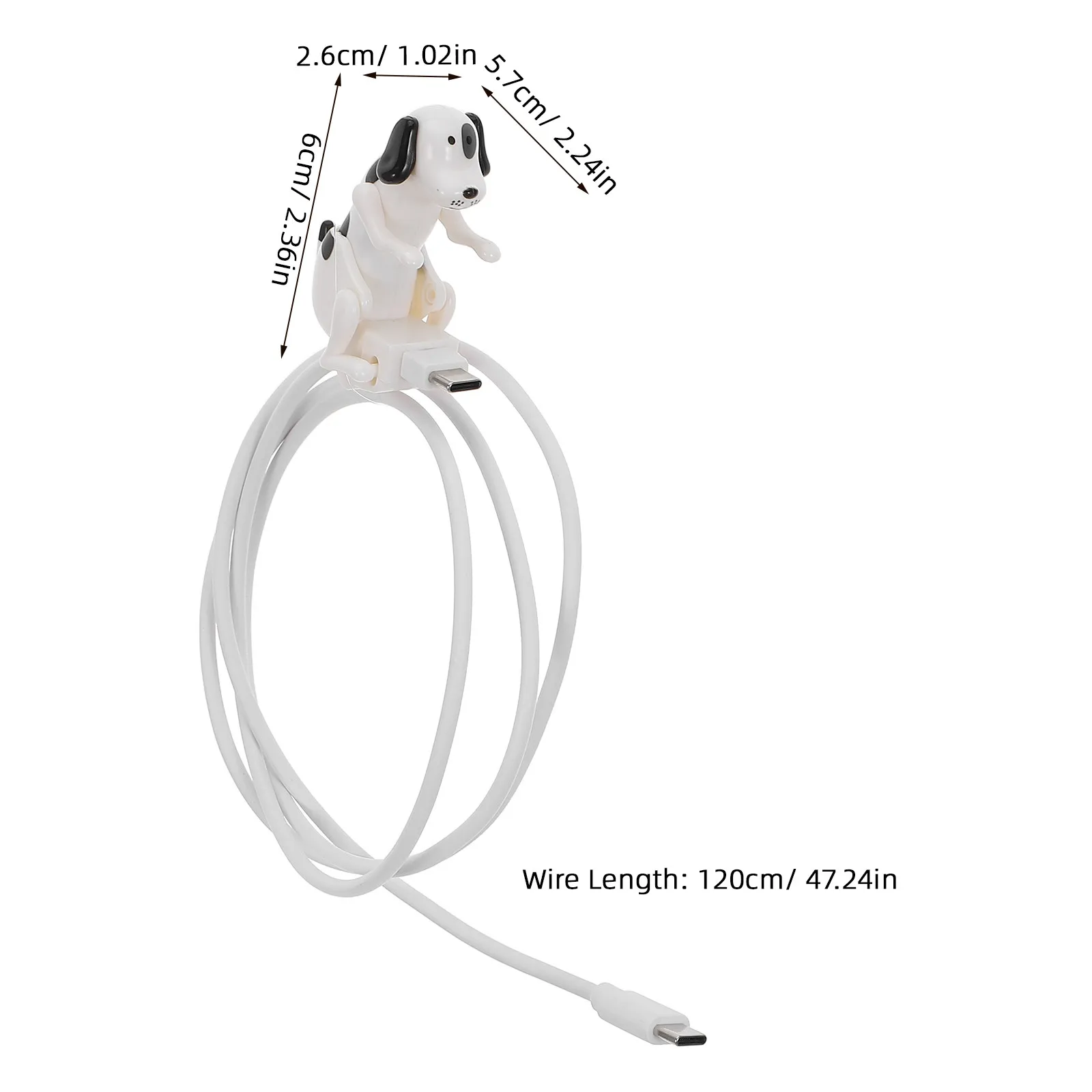 Funny Dog High Speed USB C Data Cable 30W Fast Charging Cord for Phone Charger File Transfer Home Office Devices