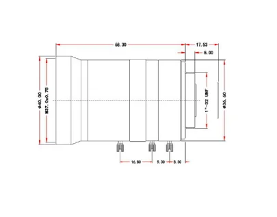 Obiettivo CCTV con correzione IR da 3 MP |   8-50 mm F1.4 1/2,5" |   Attacco a C per la sicurezza diurna/notte e la visione artificiale