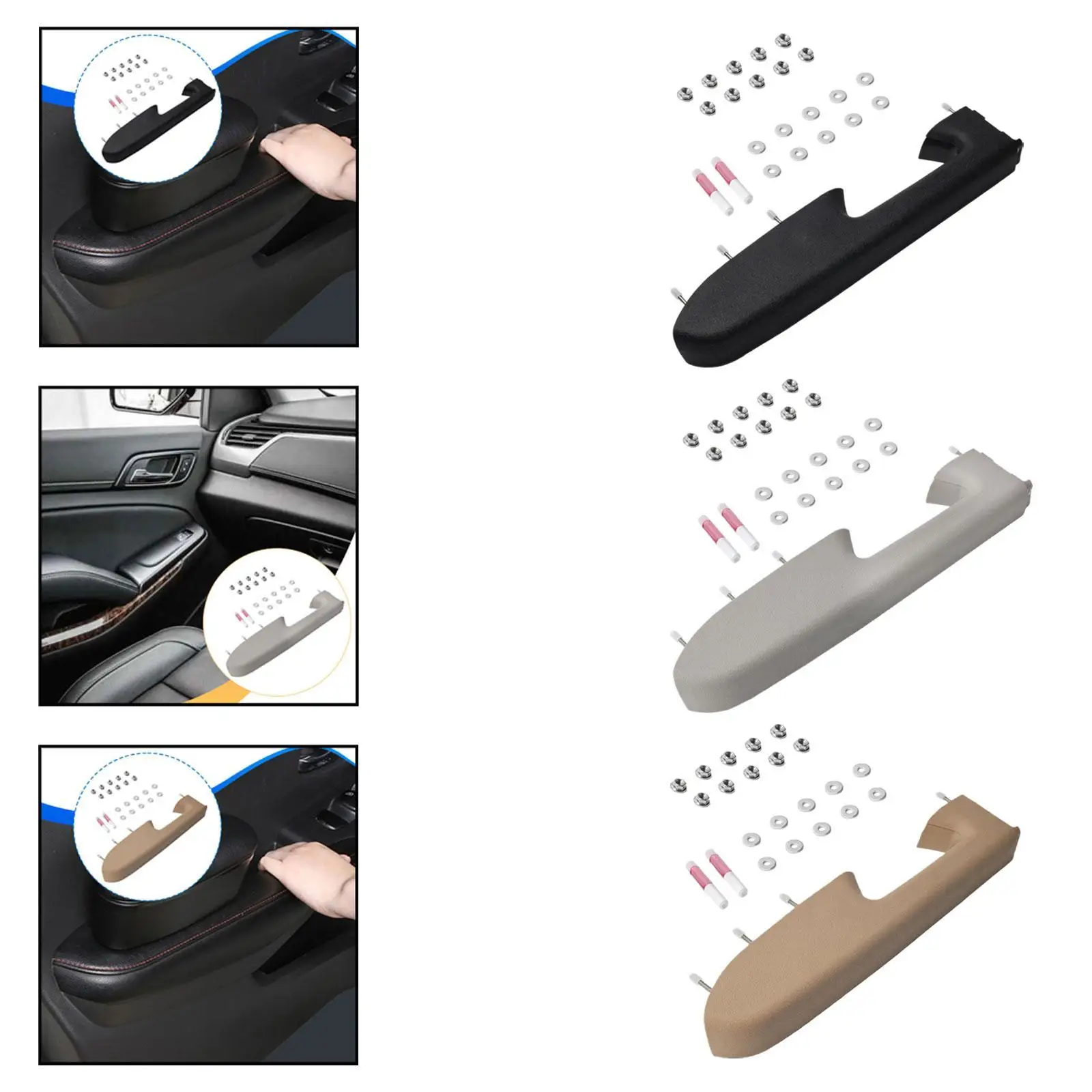 

High Strength Door Armrest Repair Kit Easy Install Automotive Fittings for GMC Sierra 1500 2500HD 3500HD Driver Side