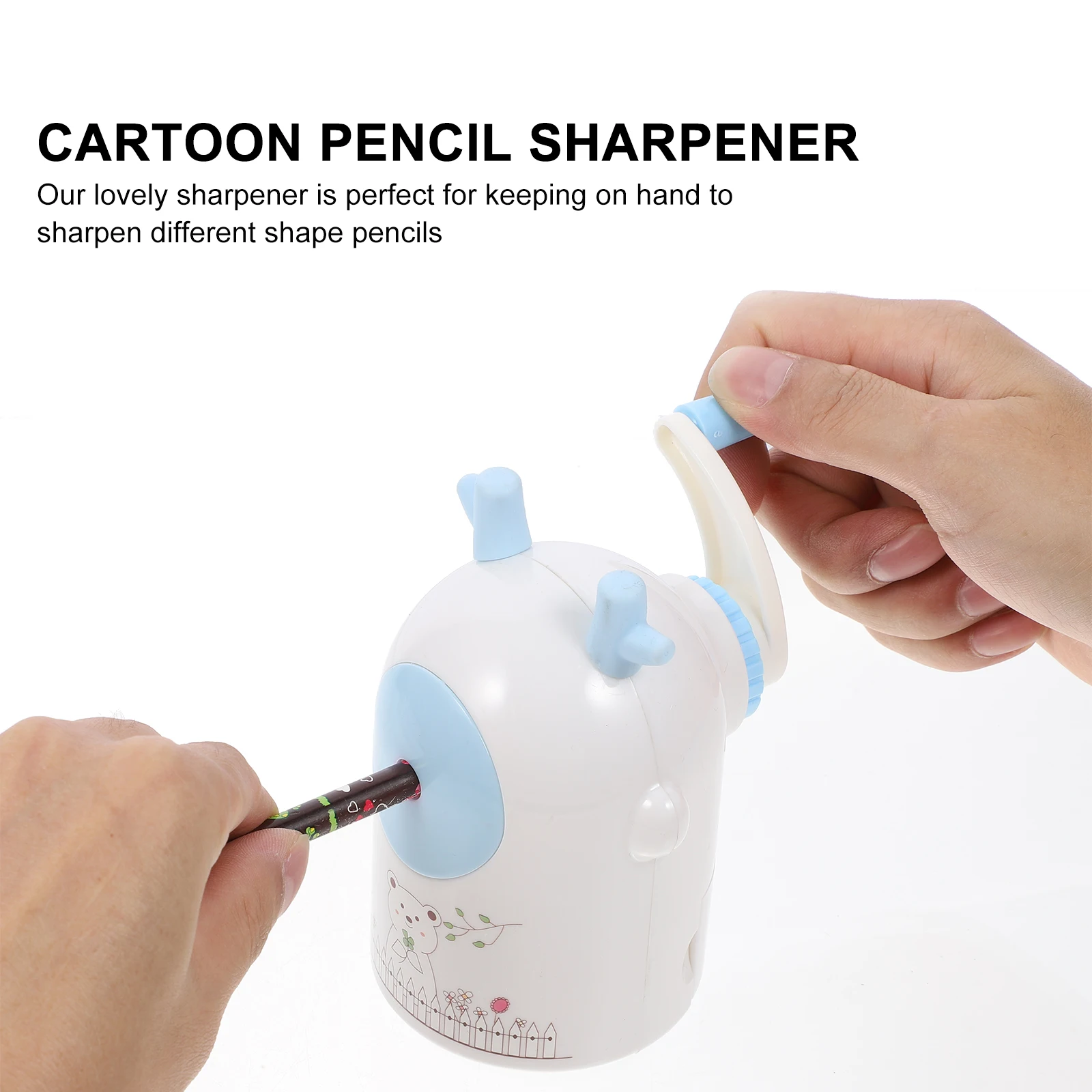 1pc Temperamatite per cartoni animati per cancelleria manuale in plastica per animali Studenti Materiale scolastico Temperamatite per ufficio creativo