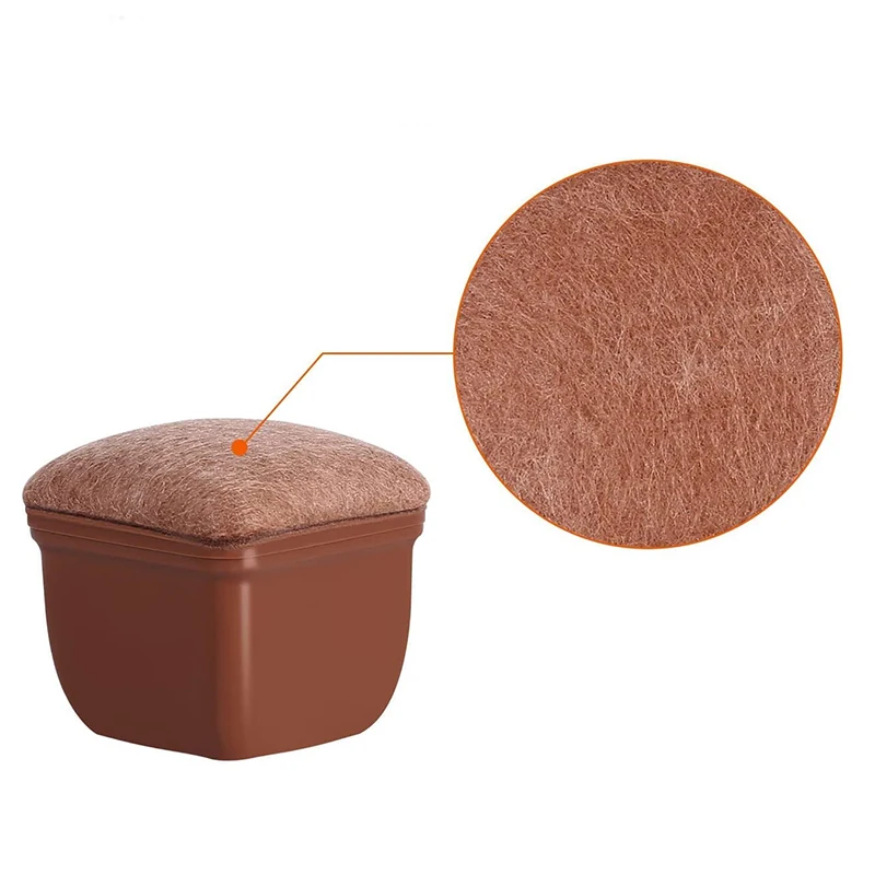 24 PCS Stuhl Bein Protektoren für Hartholz Böden Dicken Filz Pads Tisch Möbel Bein Abdeckung Glatte Moving Stuhl Füße Kappen platz – Detail 8