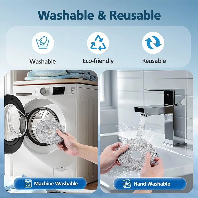 【Popular】Microfiber Mop Pads Accessories For Dreame X40 Ultra, L20 Ultra Robot Vacuum, Multi-Model Compatibility