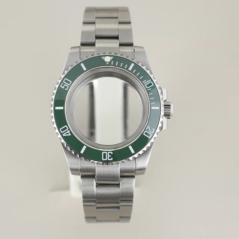 40mm Watch Case 200m Waterproof Glide Lock Clasp Strap For NH35 NH36 NH34 ETA2824 Miyota 8215 Sapphire 120 Clicks GMT Submariner