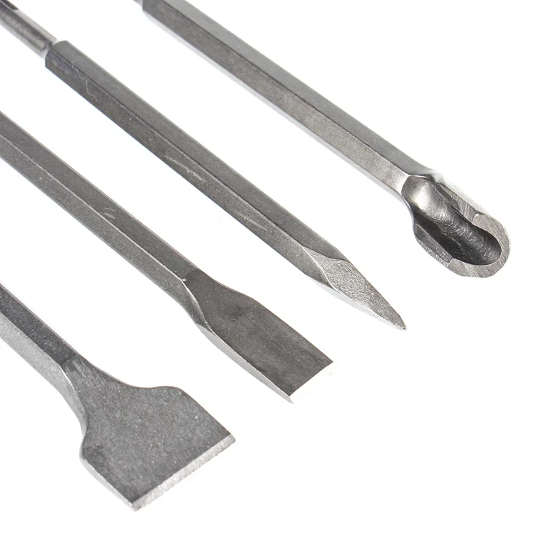 SDS PLUS Chisels Set 1PC 250mm  Electric Hammer Drill Bit Point Groove Gouge Flat Chisel Break Concrete Brick Wall Drilling