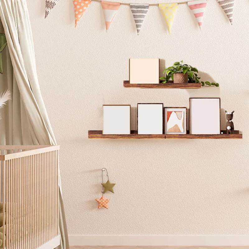 إطار تقسيم من الخشب الصلب طقم مكون من 6 قطع، رف عائم، أرفف عائمة، رف، طول 15.7 بوصة، قدرة تحمل قوية #4